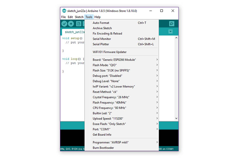 libraries included with arduino 1.8.5