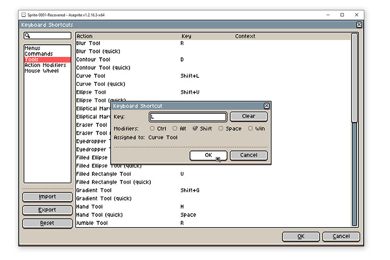 assign hotkey to action bar