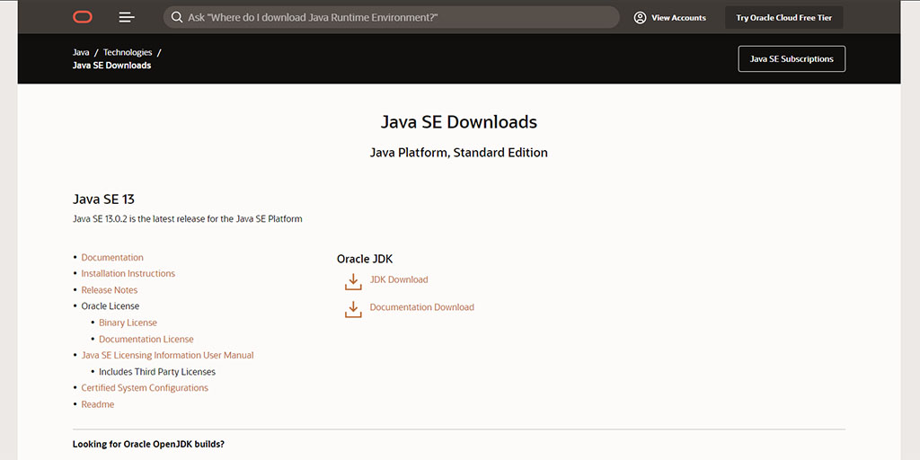 java se downloads oracle