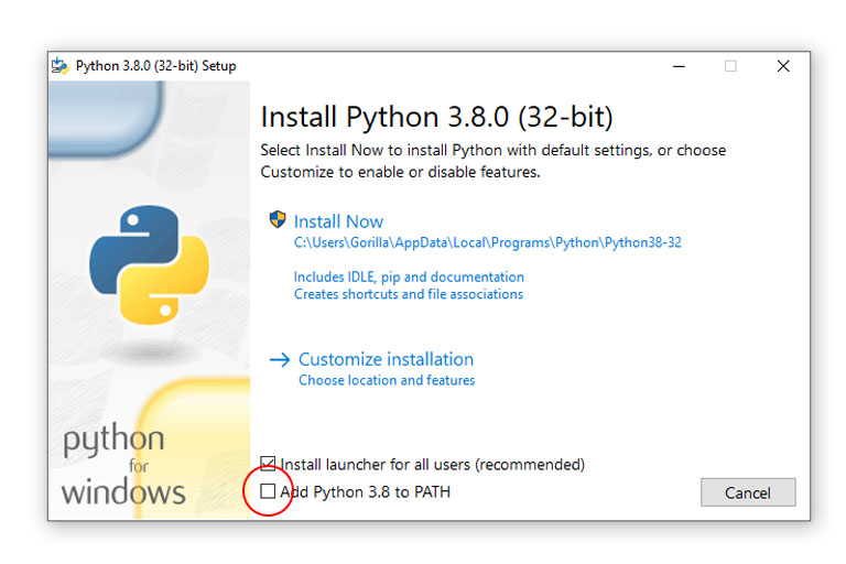 Python Windows installer