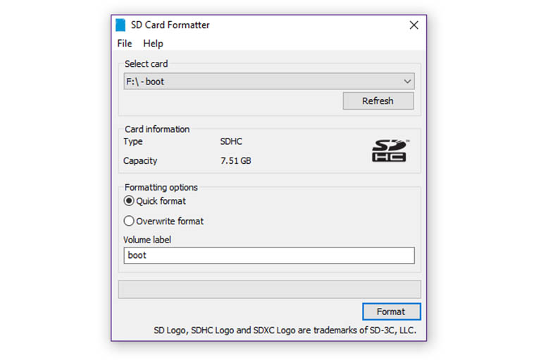 sd memory card formatter chromebook